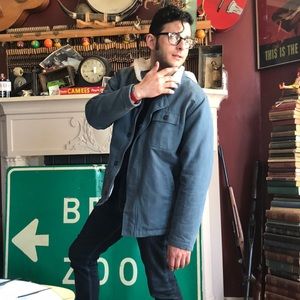 Mollusk Corduroy Blue Coat Synthetic Wool Lining